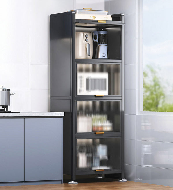 Joybos® 5 Tiers Narrow Multifunction Dustproof Metal Kitchen Storage Cabinet F85