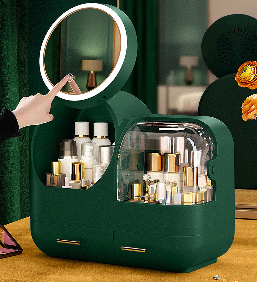 Makeup Cosmetic Organizer with Mirror