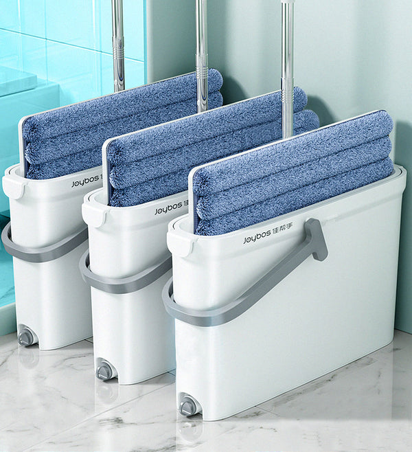 Joybos® Narrow Horizontal  Flat Floor Mop and Bucket Set with 6 Refills
