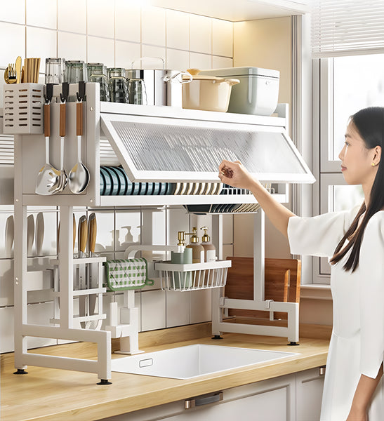 If You Have an Impossibly Small Kitchen, This Genius Dish Rack's for You, Hunker