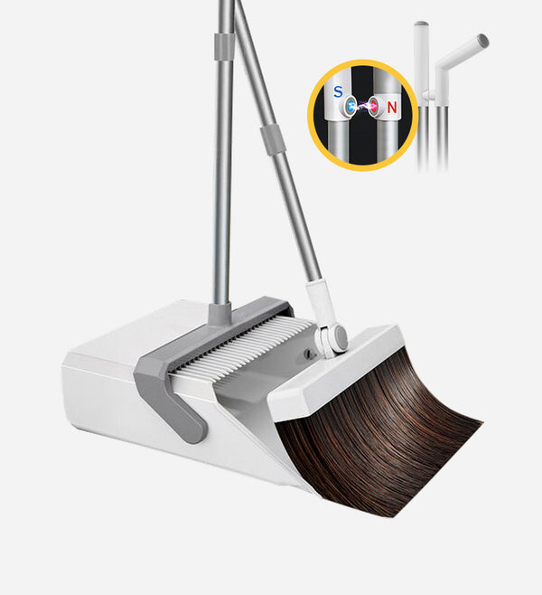Joybos® Broom and Windproof Dustpan with Adjustable Handle