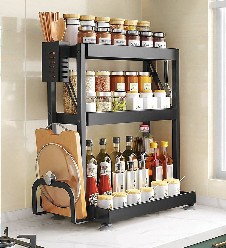 Joybos Multifunctional Pull Out Kitchen Storage Rack F4