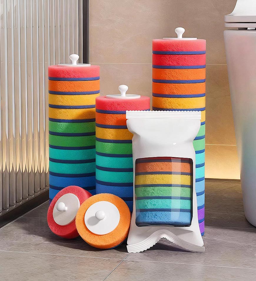 Joybos® 2 In 1 Slim Bathroom Trash Can With Toilet Brush Z32