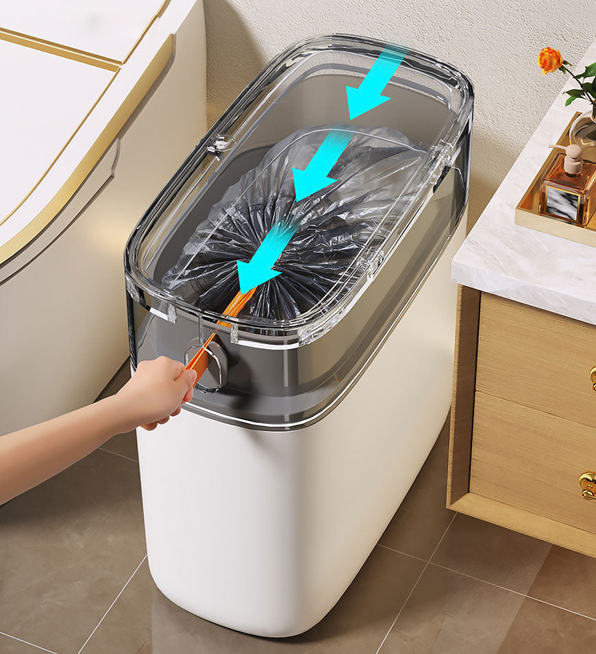 Joybos® 15L Narrow Bathroom Trash Can with Lid Z90