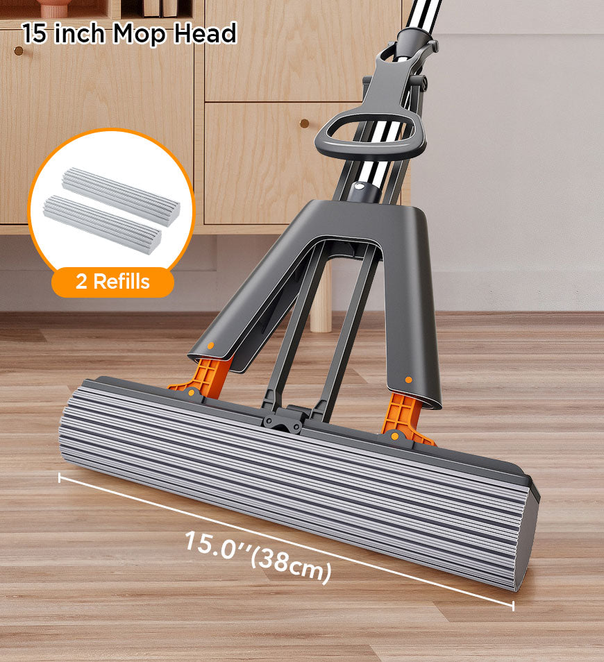 Joybos® Self-Wringing Sponge Mops For Floor Cleaning Squeeze Z175