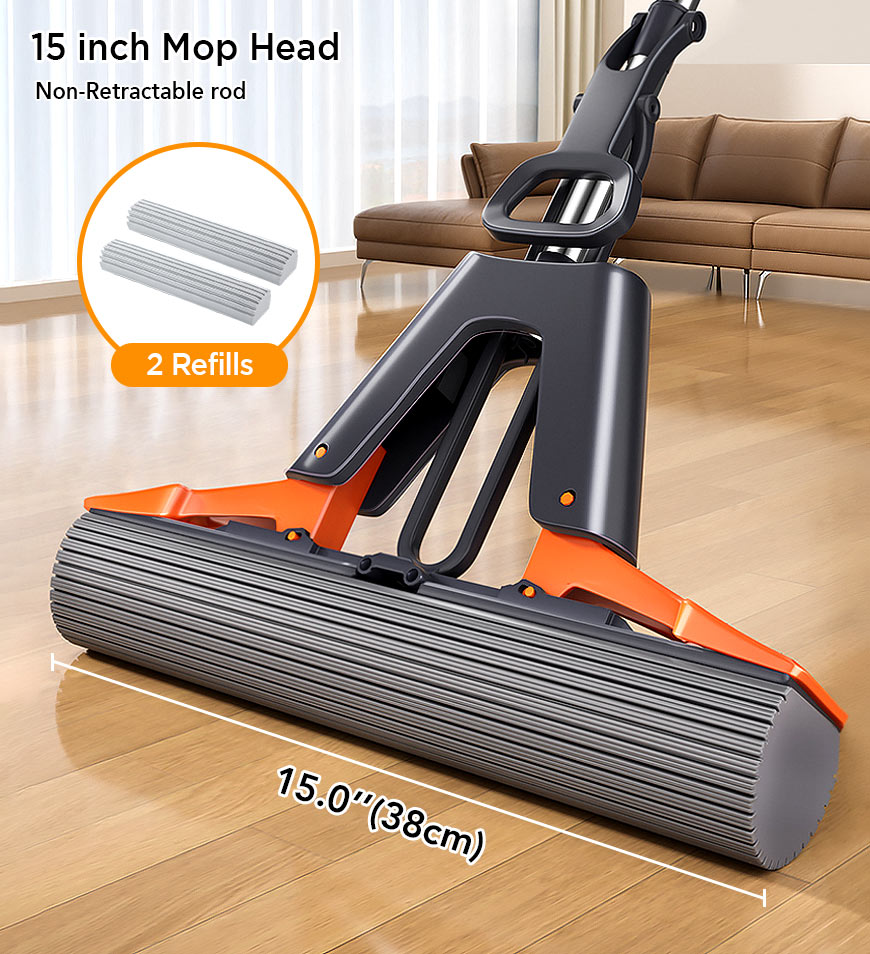 Joybos® Upgraded Wing Self Squeeze Spong Mop With 2 Refills Z176 Joybos® Upgraded Wing Self Squeeze Spong Mop With 2 Refills Z176