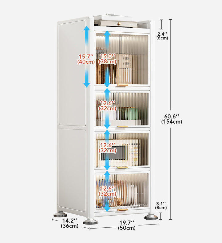 Joybos® Narrow Multifunction Metal Kitchen Storage Cabinet F237