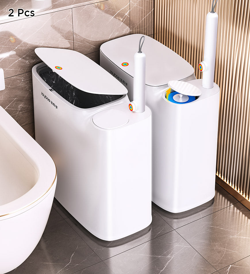 Joybos® 2 In 1 Slim Bathroom Trash Can With Toilet Brush Z32