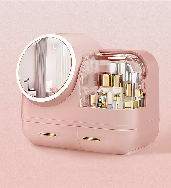 Joybos® Makeup Organizer with Adjustable LED Light & Mirror