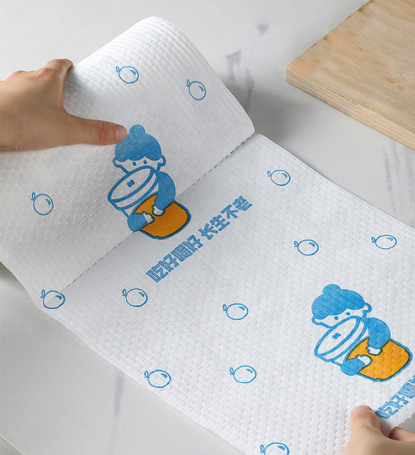 Joybos® Reusable Cleaning Cloths Disposable for Kitchen with Printed Design F78