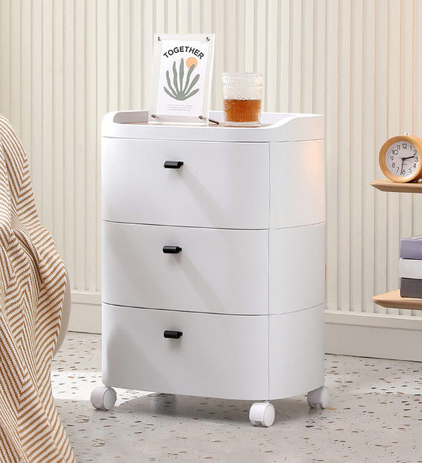Joybos® 3-layers of multifunctional storage bedside cabinet with reinforced feet F117