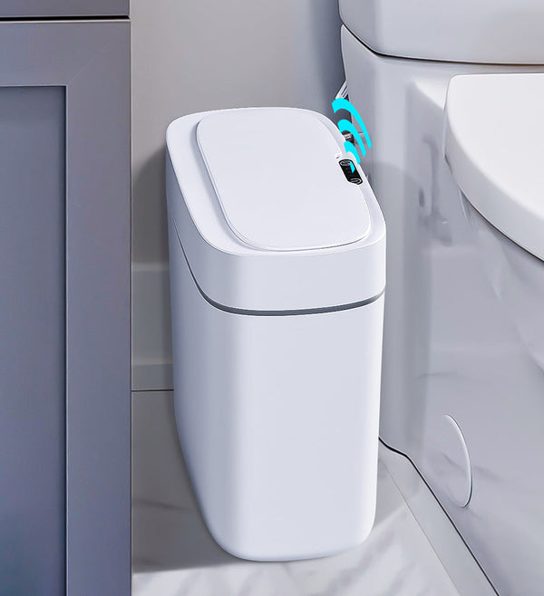 Joybos® 2.5Gal Automatic Plastic Trash Can Waterproof Narrow Bathroom Z70