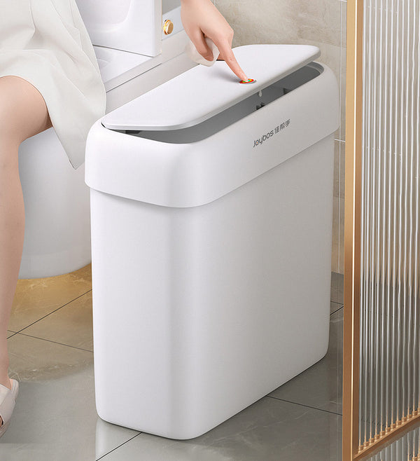 Joybos® Bathroom Narrow Press Trash Can With Pop-Up Lid Z103