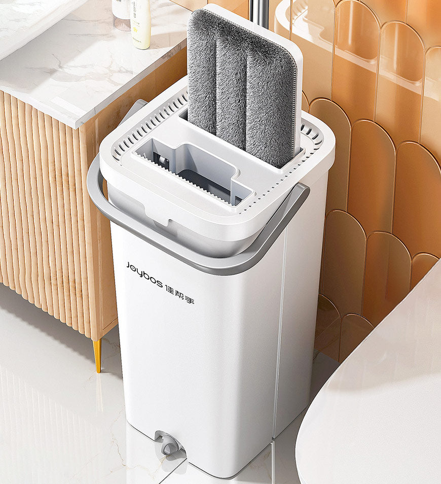 Joybos® Hand Free Flat Mop and Bucket Set With 3 Scrapers Z117