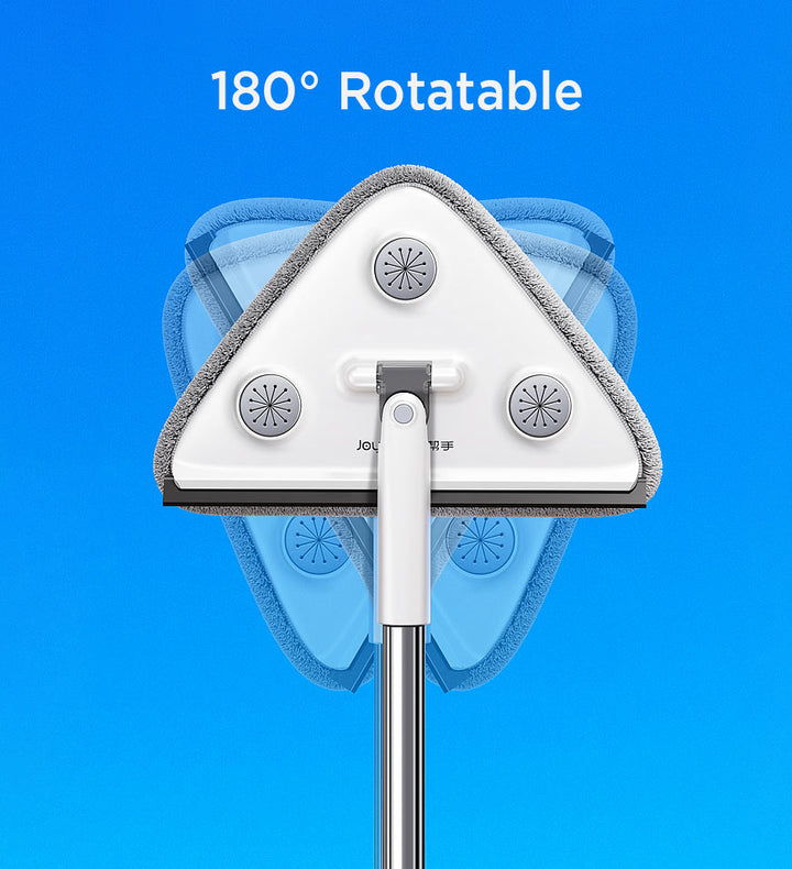 Triangular Window Cleaner Joybos® 65 Inches Rotating Triangle Wall Mop Cleaner With Window Squee