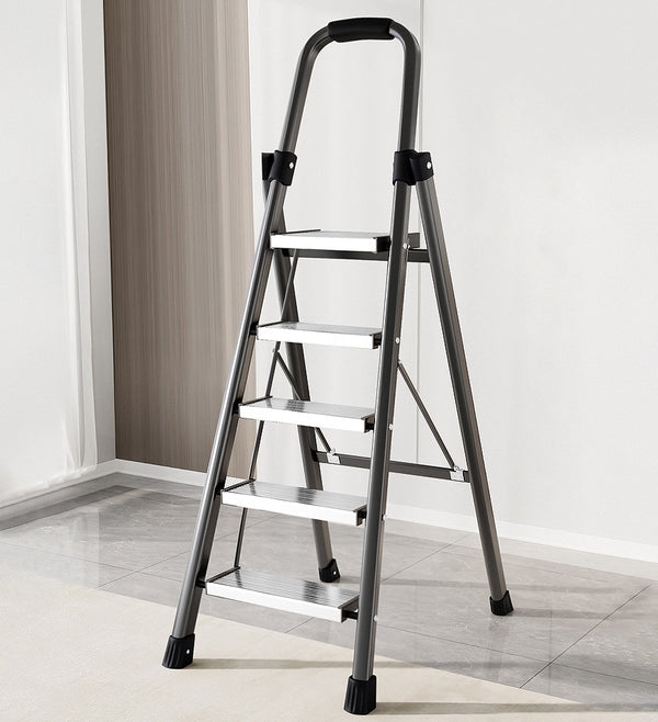 Joybos® 5 Step Sturdy Portable Aluminum Step Ladder Folding With Anti Slip Steps F67