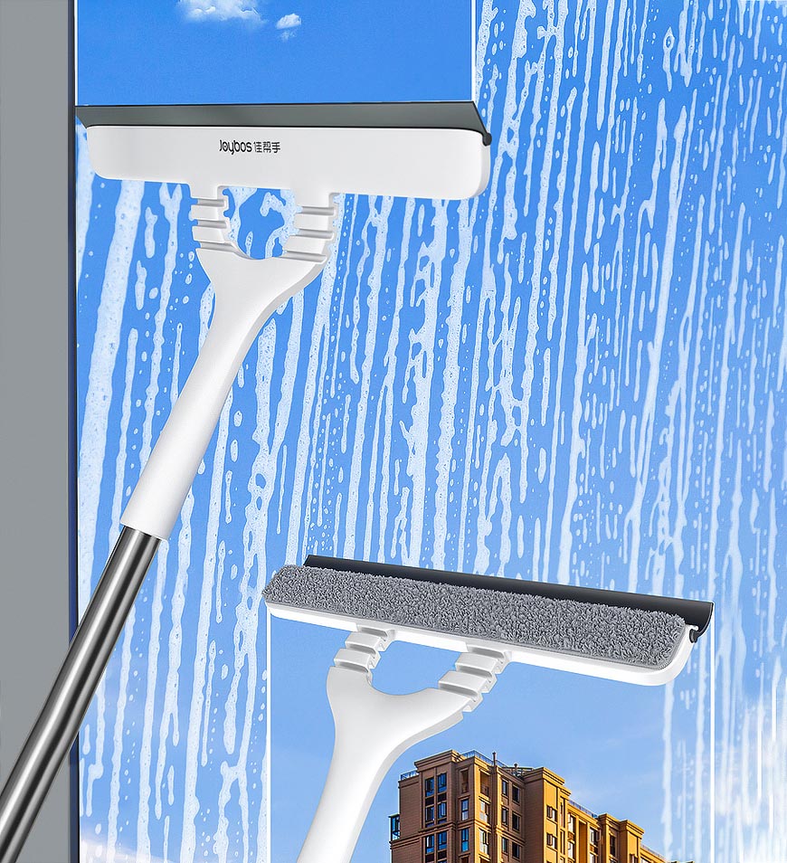 Joybos® 2 In 1 Window Cleaning Combo Tool With 43 Inch Extension Pole