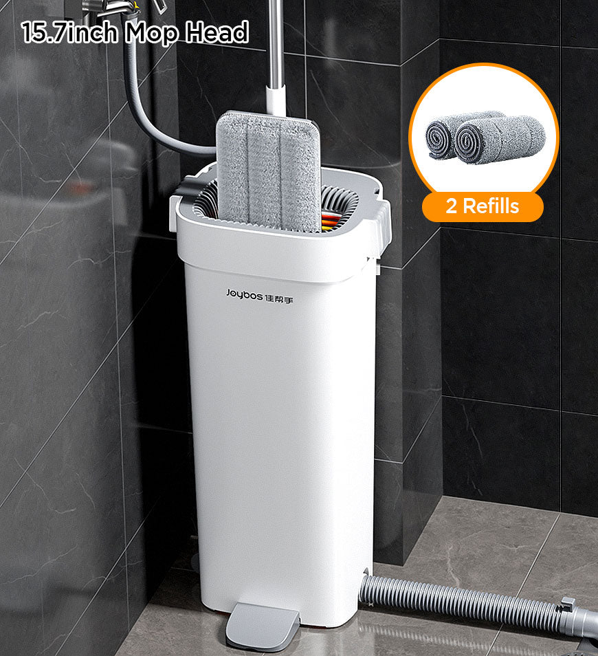 Joybos® Flat Mop Hands-Free with Water Bucket Z60