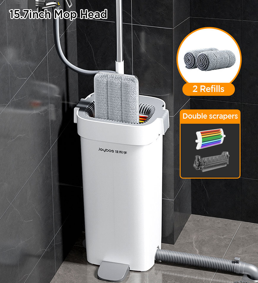 Joybos® Flat Mop Hands-Free with Water Bucket Z60