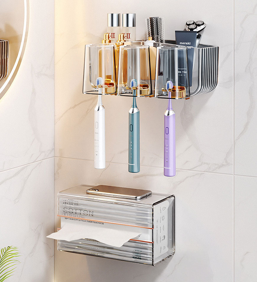 2025 Teddy Bear Wall Mounted Toothbrush Holder Cup Punch Free Storage Rack Bathroom Supplies Organizer Bathroom Accessories 2025 Teddy Bear Wall Mounted Toothbrush Holder Cup Punch Free Storage Rack Bathroom Supplies Organizer Bathroom Accessories