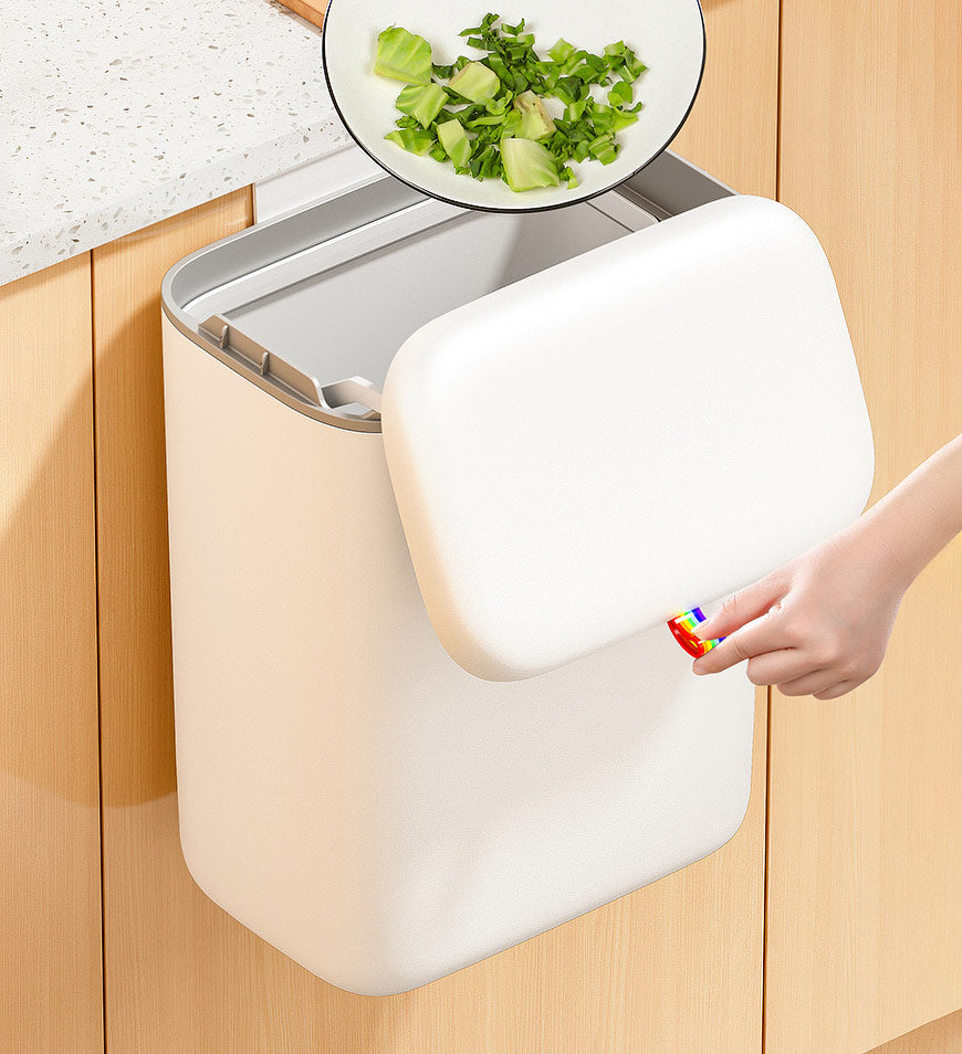 Joybos® Rainbow Kitchen Hanging Trash Can With Lid Z28 Joybos® Rainbow Kitchen Hanging Trash Can With Lid Z28