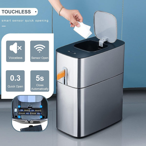 Joybos® Motion Sensor Stainless Steel Automatic Privacy Trash Can Z105