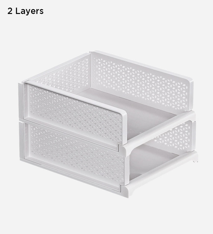 Joybos® Multifunctional Foldable Transparent Storage 28L White (3