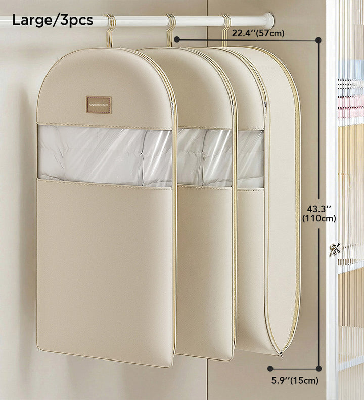 Joybos® Space Saving Garment Bag, Self Compression Zipper, Heavy Duty