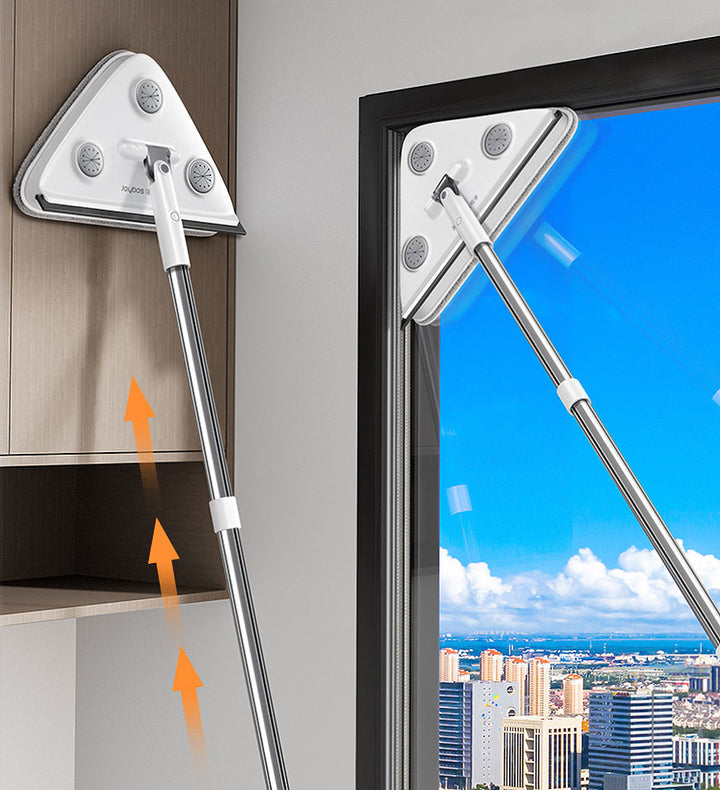 Triangular Window Cleaner Joybos® 65 Inches Rotating Triangle Wall Mop Cleaner With Window Squee