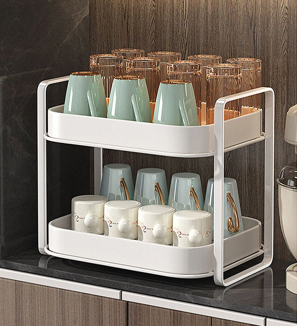 Joybos®2-Tier Cups Rack with Drain Tray