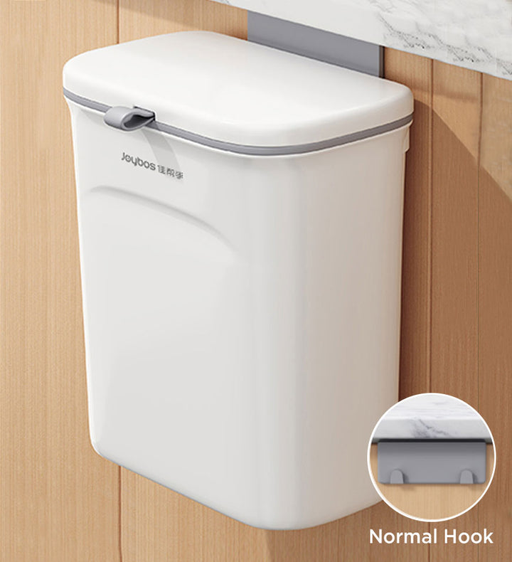  HUAPPNIO Kitchen Trash Can Plastic Collapsible 2 Gallon Wall  Mounted for Cabinet Door Hanging Garbage Bin White : Home & Kitchen