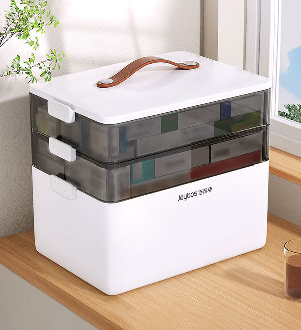 Joybos® 3 Tiers Portable and Foldable Medicine Box