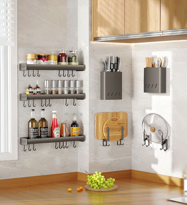 Joybos® Wall mounted 7 pieces Kitchen Tool Storage F204