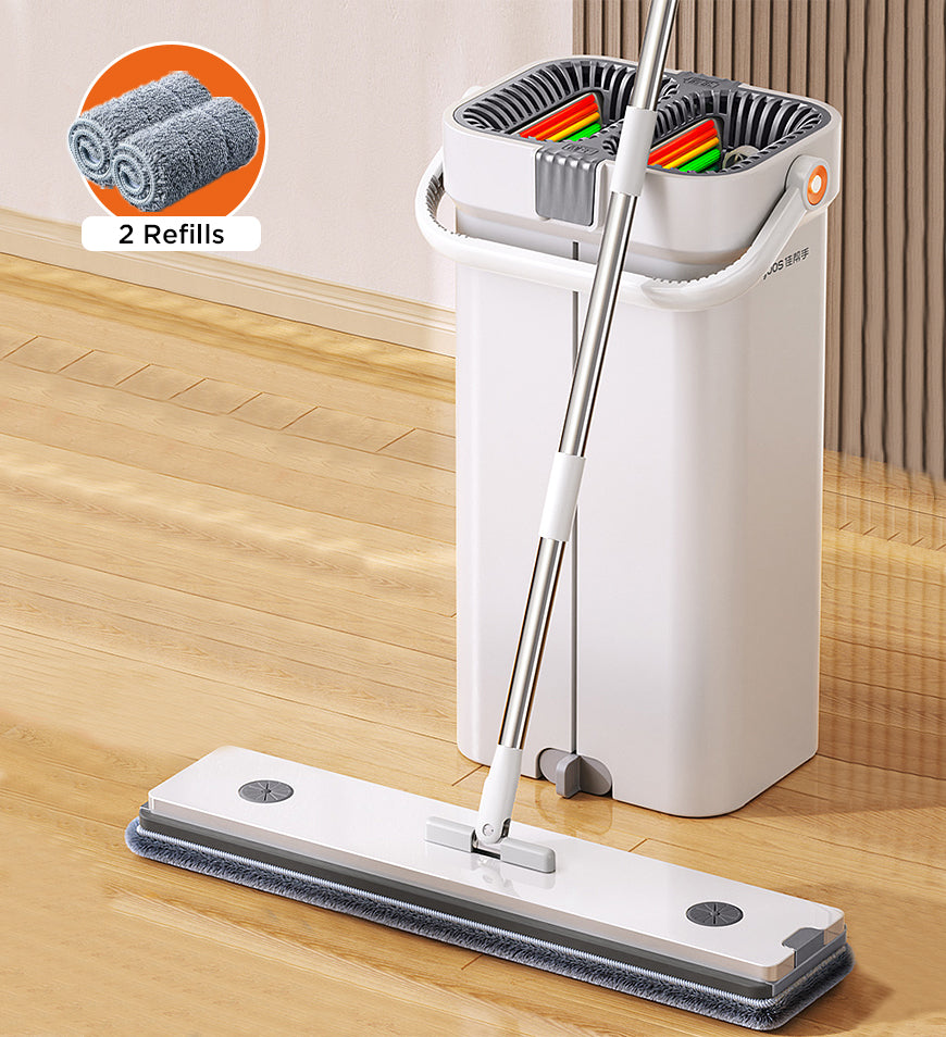 Joybos Mop With Bucket And Squeeze,hand Free Flat Floor Mop And