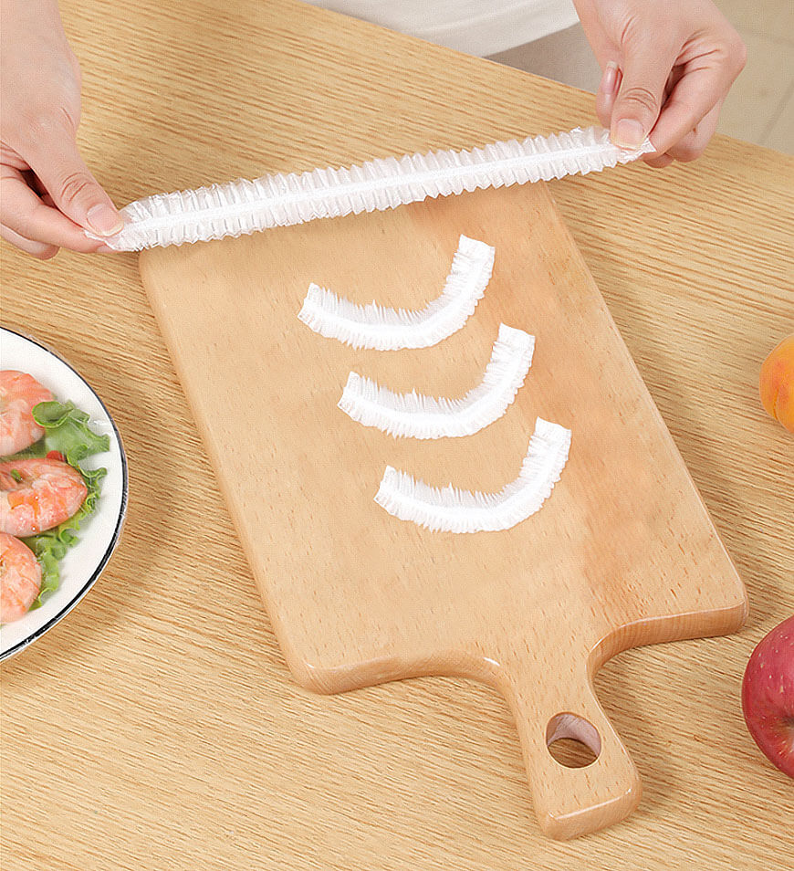 Watch 200PCS Food Storage Covers Plastic And Elastic Bowl